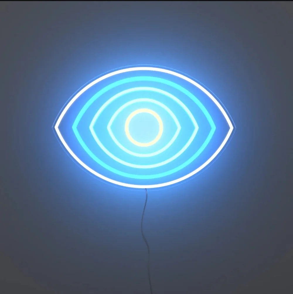 🆕 YELLOWPOP Blue (EYE) LED neon WALL LIGHT SIGN